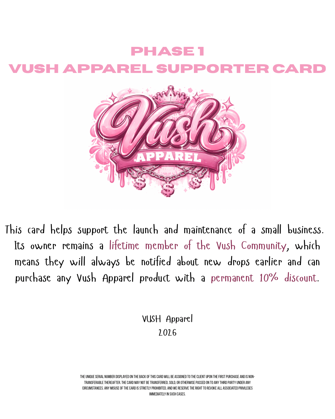 Phase 1 Supporter Card